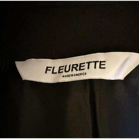 New Fleurette Charlie Wool Coat in Black Sz 6P $1295 - Picture 11 of 13